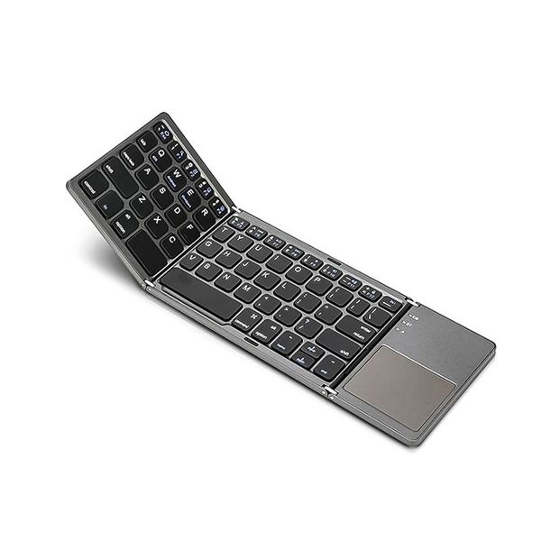 Triple Folding Wireless Bluetooth Compatible Keyboard With High Sensitive