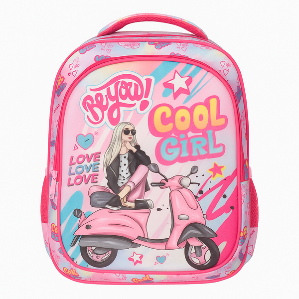 Adel School Backpack Cool Girl Print
