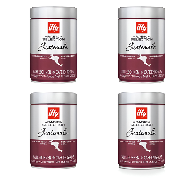illy Coffee Beans - Guatemala 100% Arabica Blend - Medium Roast - 250g x 4