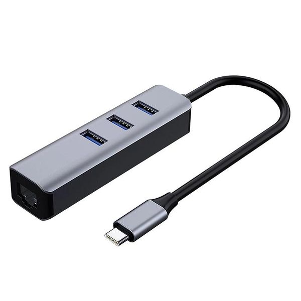 GLS Type-C 4 in 1 Hub 3 USB3.0 Ports Ethernet Adapter