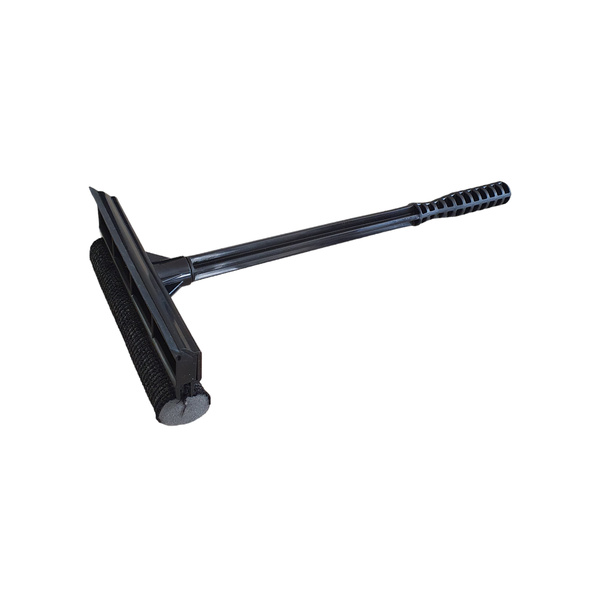 Supply Partners Black Plastic Handheld Window Squeegee - 200mm Wide Sponge