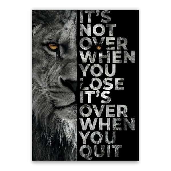Motivational Quote Lion Poster - A1
