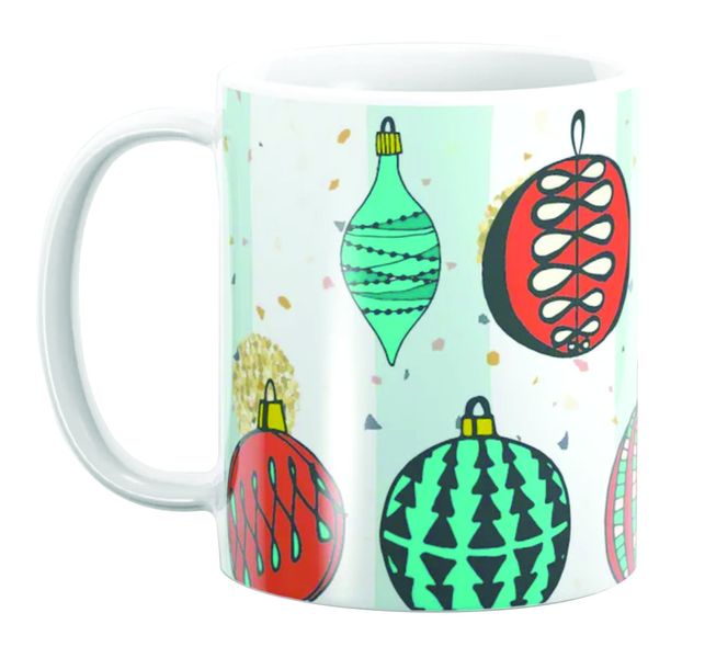 PepperSt Mug -Bright MidCentury Christmas