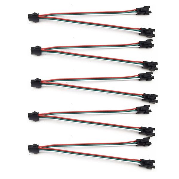 5Piece 15cm 3-Pin SM Splitter JST Connector - 1 to 2 Y-Splitter Cable for LED Strip Lights