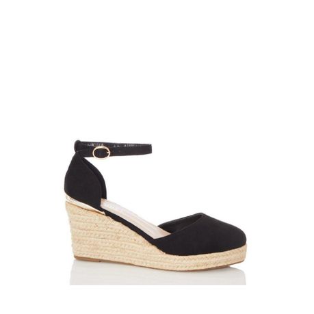 Quiz Ladies Faux Suede Wedge Sandals Black Buy Online In South Africa Takealot Com