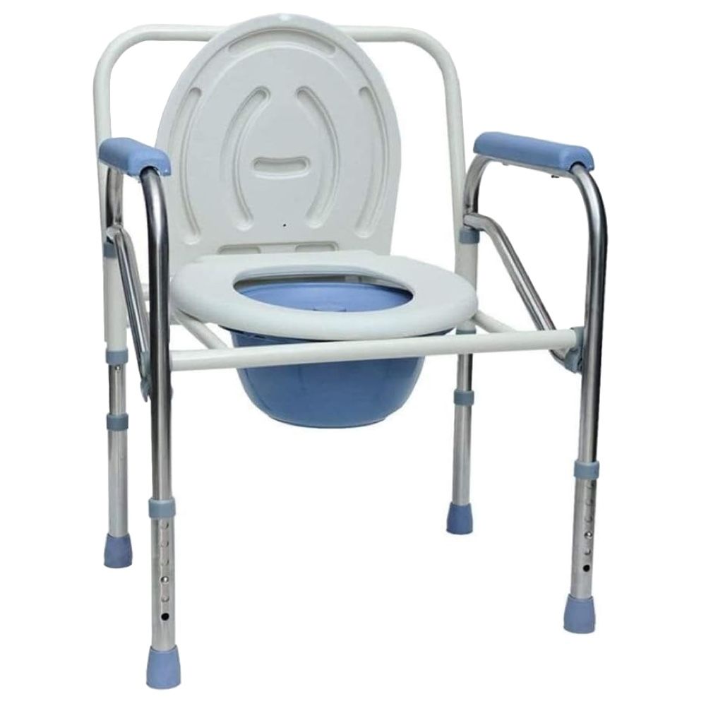 Health Portable Folding Padded Toilet Seat Commode Chair - 62cm | Shop ...