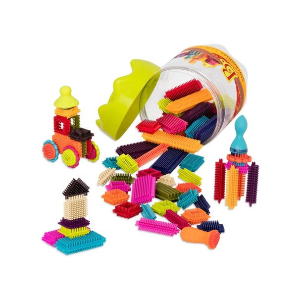 B. Toys Bristle Block Stackadoos - 68 Pieces