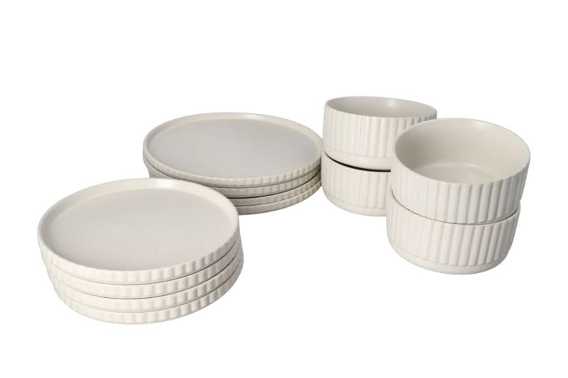 Classic Ceramic Dinner - Set of 12