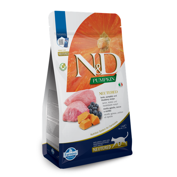 Farmina N&amp;D Lamb, Pumpkin &amp; Blueberry - Neutered 1.5kg