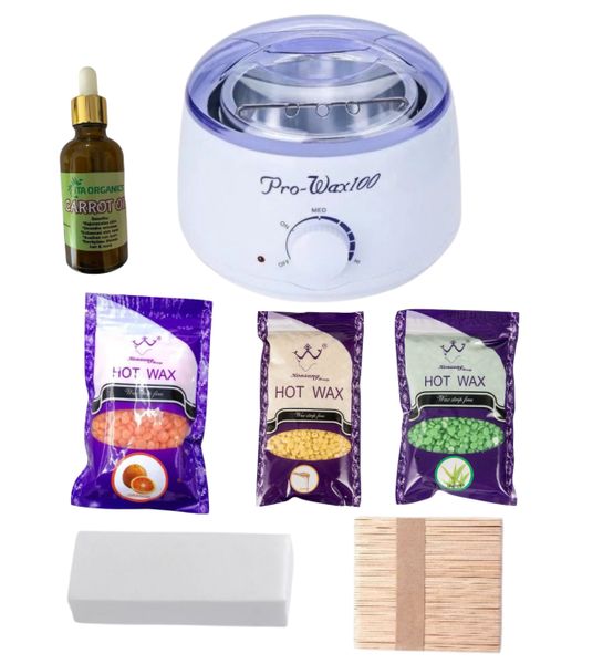 Professional Wax Warmer Set with Carrot Oil