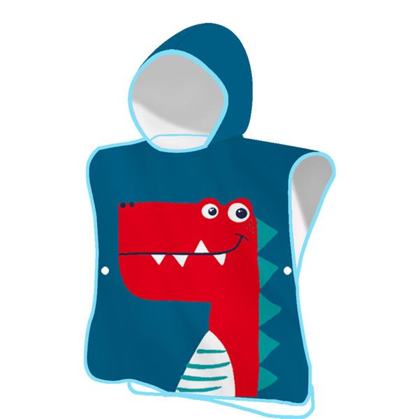 Kid's Bath Towel Bathrobe With Hood for Kids Beach &amp; Swim Robe