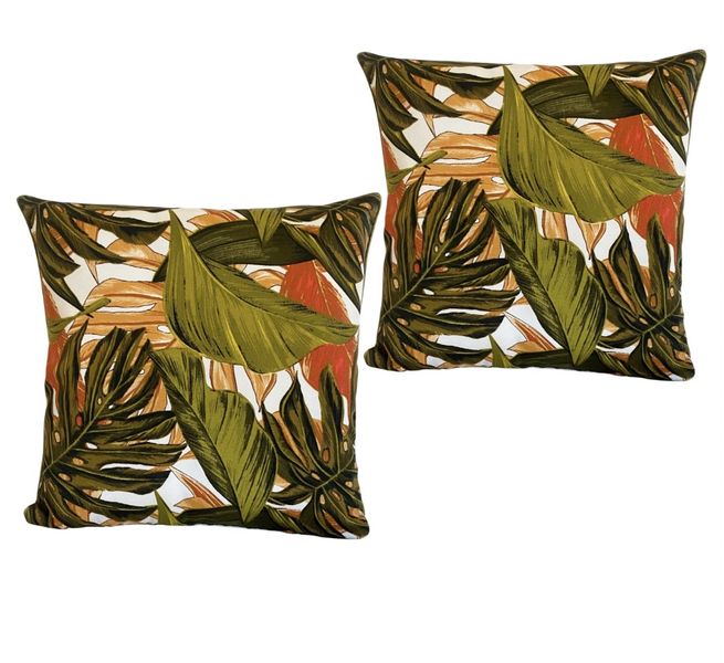 Scatter Cushion - Linen - Leaf Design