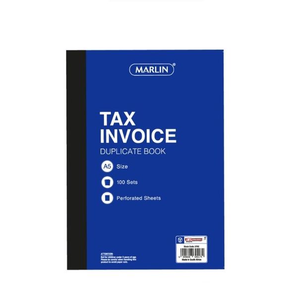 Marlin - A5 Tax Invoice Duplicate Books (Pack Of 5)