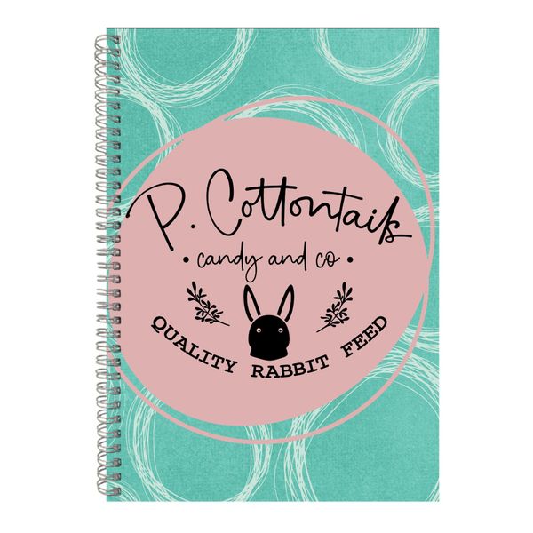 Rabbit A4 Notebook Spiral Lined Easter Graphic Design Notepad Present 090