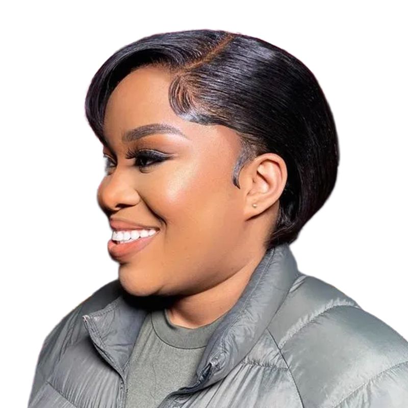 Golden Perfect 13x4 Glueless Frontal Pixie Cut Wig - Brazilian Human Hair