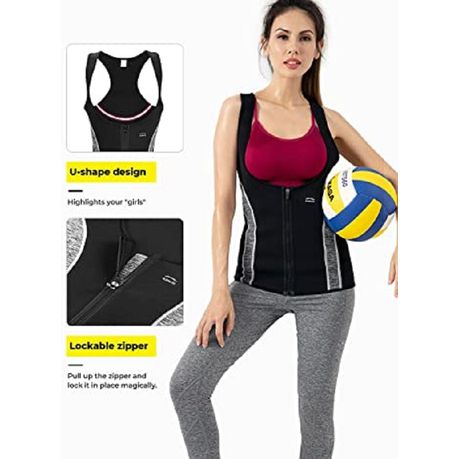 Slimming Polymer Sauna Vest Workout Tank Top Fass-M Women