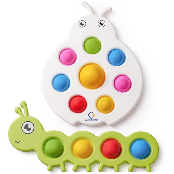 Fidget Popper Sensory Baby Toys Push &amp; Pop Busy Board Montessori Toddler Toy