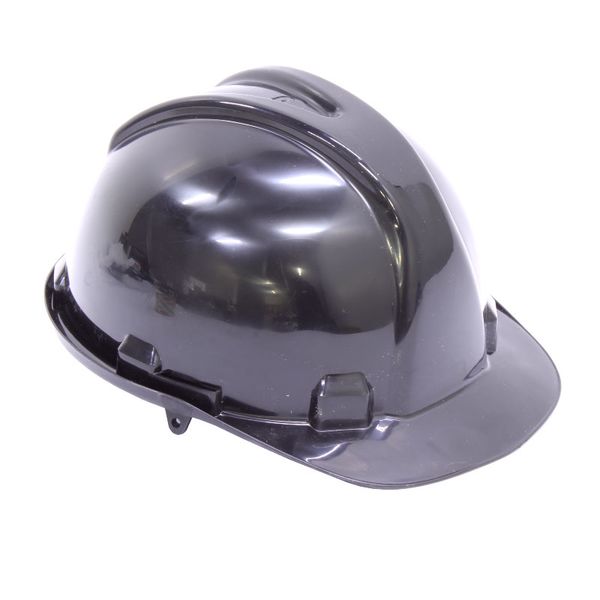 Hard Hat - Worker Safety Helmet - Black - 10 Pack