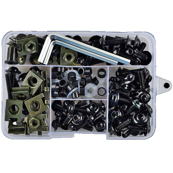 Motorcycle Screw Accessories Set 195 PCS-Fairing Bolts Clips