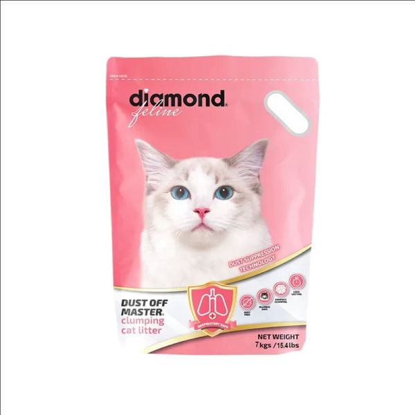 Diamond Feline Dust Free Clumping Cat Litter 7kg