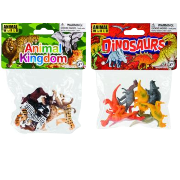 Assorted Animal Set: Dinosaurs And Wild Animals