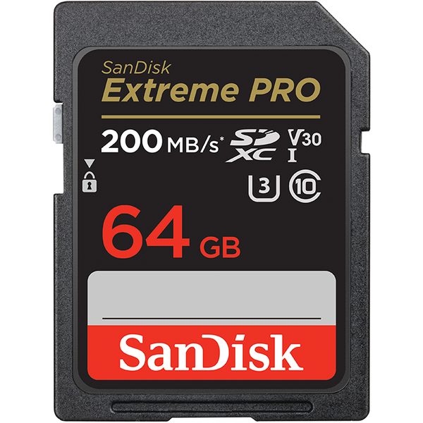 SanDisk Extreme Pro SD UHS I 64GB Card 200MB/s Read &amp; 90MB/s Write