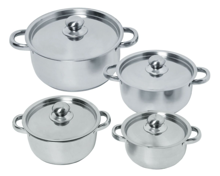 Stainless Steel Dolphin Cookware Set - 8 Piece