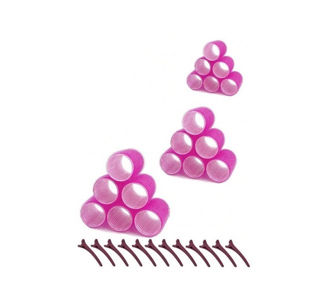 30 Piece Set 18 Self-Adhesive Curlers and 12 Bobby Pins