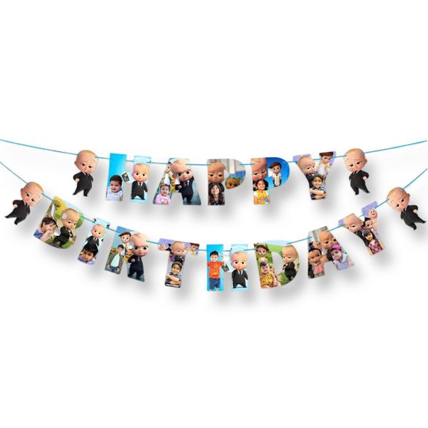 Boss Baby Birthday Banner-Blue