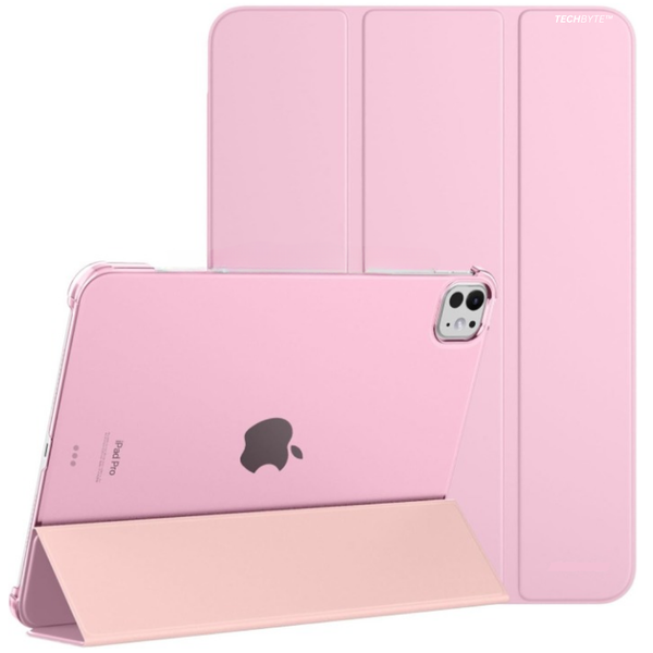 TechByte Smart Case &amp; Stand for iPad Pro 11" (2024) -Smart Flip Case - Pink
