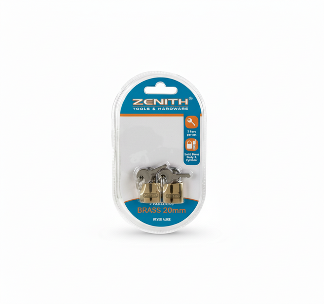 Zenith 20mm Brass Key-Alike Padlock