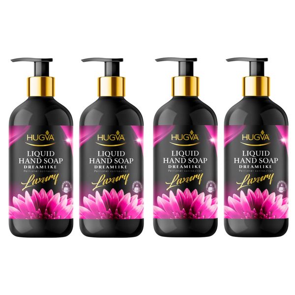 Hugva Luxury Liquid Hand Wash Soap - Dreamlike - 500ml - 4 Pack
