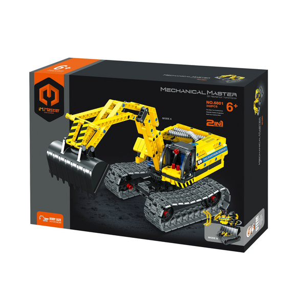 Machinery Series 2 in 1 Excavator and Robot Construction Set - 342 pieces