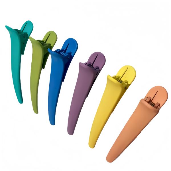 Matte Colorful Duckbill Clips, Pack of 6
