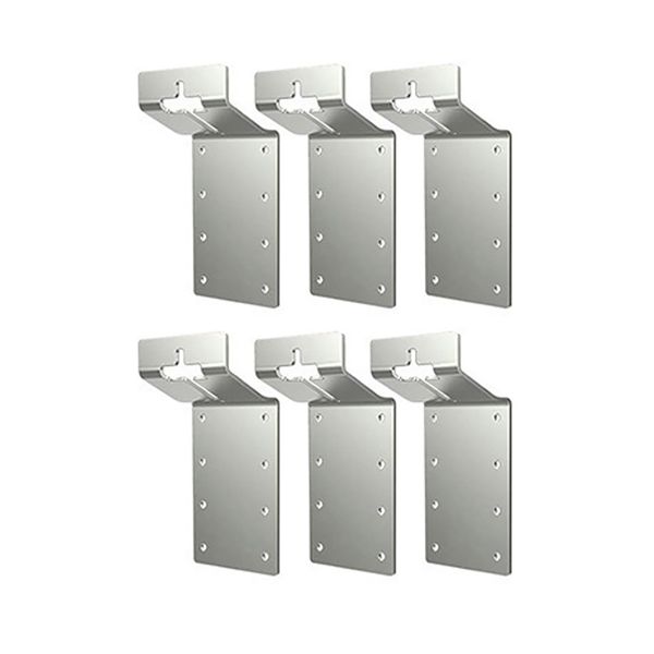 6Piece T-Post Bracket Heavy Duty T Post Mounting Brackets for Wood Fence
