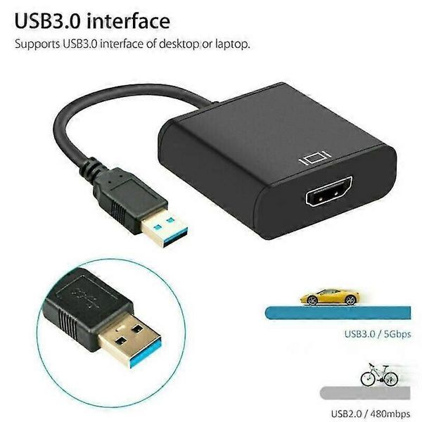 Video Cable Adapter Converter Hdmi Laptop 1080p