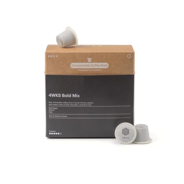 4WKS Bold Mix - 100 Compostable Nespresso -Compatible Coffee Capsules