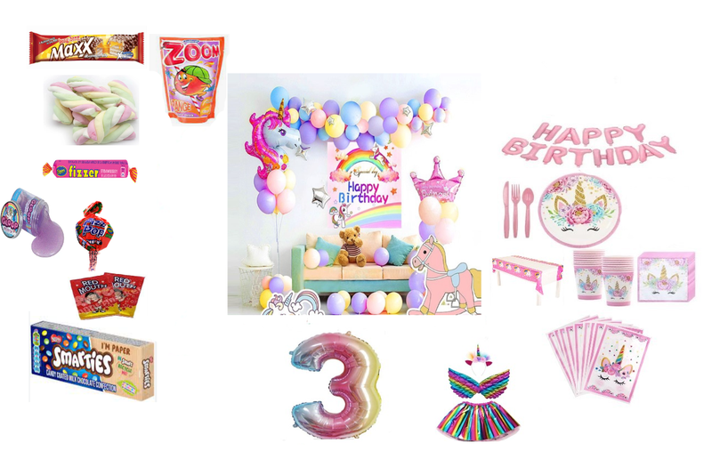 Unicorn Party Goodies 3 years