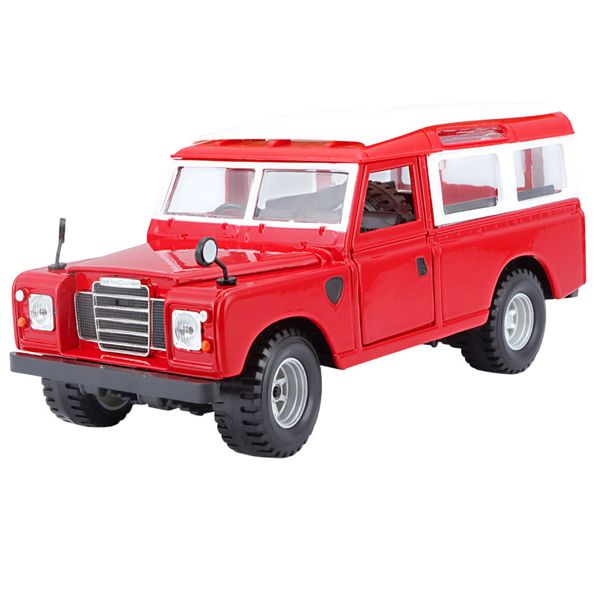 Burago Land Rover Series II Diecast 1:24 Scale Model Car - Red