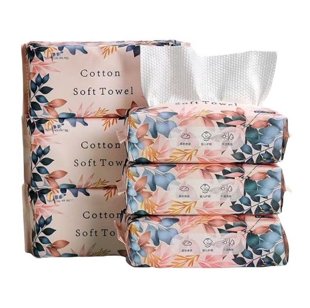 50 Piece Soft/Dry Cotton Wipes Towel Ultra Soft Baby Care Tissue Towel 6 Pack