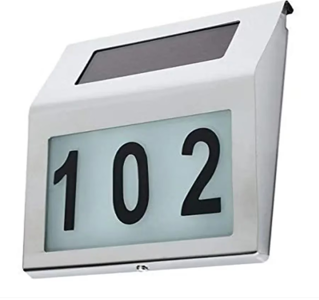 Solar-Powered Door Number Light, Suitable For Gates