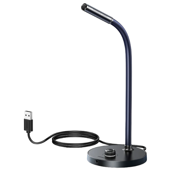UGREEN - CM564 - Adjustable USB Desktop Microphone With 3.5mm Port - Black