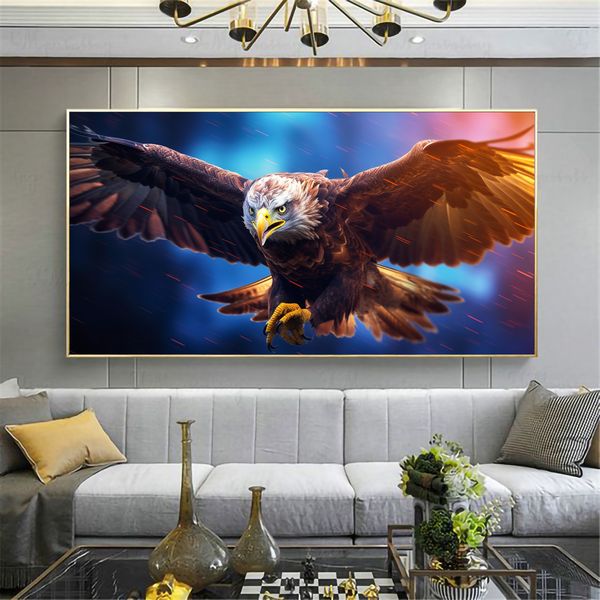 Canvas Wall Art - Eagle, Strike of the Hunter - 0677