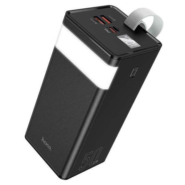 Hoco J86A 50,000mAh Power Bank - Fast Charging with LED Lamp Black Portable