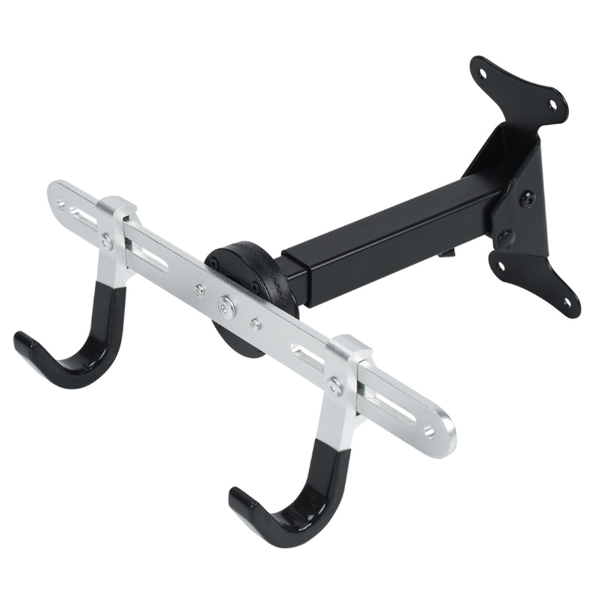 Durable Aluminum Alloy Horizontal Bicycle Storage Rack with Adjustable Hook