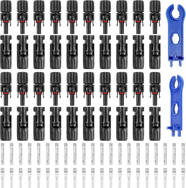 Solar Panel Cable Connectors IP67 Waterproof Solar Connector 20 Pairs