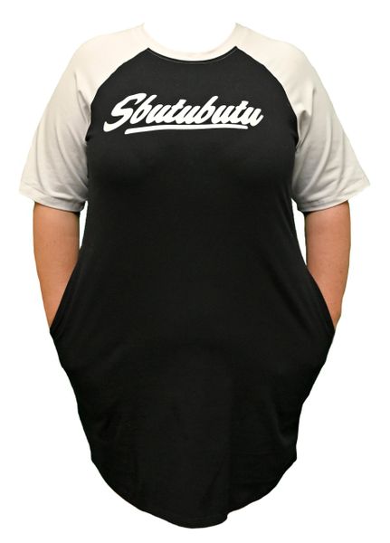 High quality stretch Cotton Raglan T-shirt Dresses with Pockets