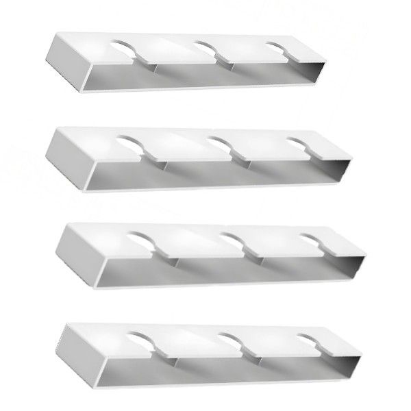 4-Piece Hanging Wine Glass Holder Rack Set - White