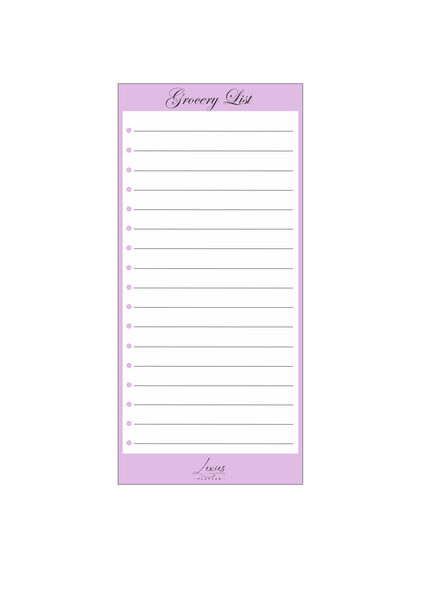Purple Grocery List Fridge magnet