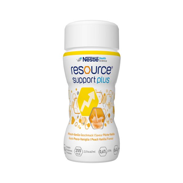 NESTLÉ RESOURCE SUPPORT PLUS PEACH VANILLA 4 x 125ml